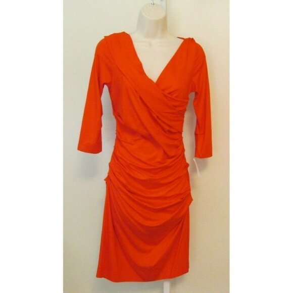 Diane Von Furstenberg Dresses & Skirts - DVF Diane von Furstenberg Bentley blood orange dress knit New shift Large 10 12